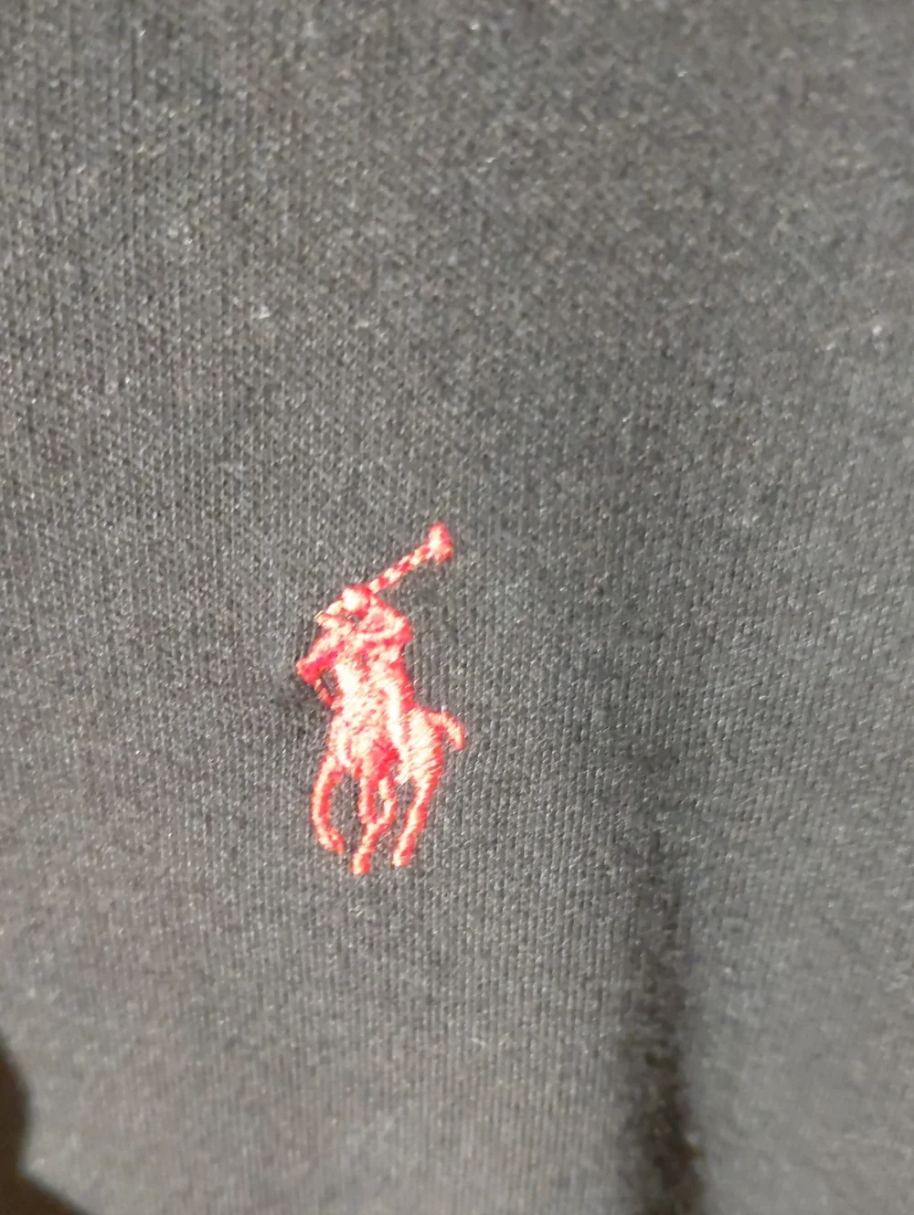Lot Of 2 Polo Ralph Lauren Black Long-Sleeve Polos with Red & Dark Green Pony